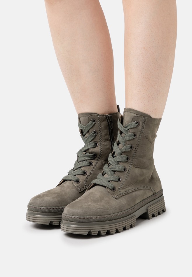 Bottines à Lacets Vert Militaire Gabor | Exclusif